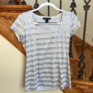 Sequined short sleeved shirt